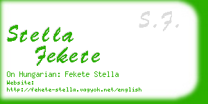 stella fekete business card